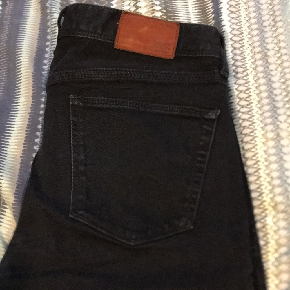 🔷 Men’s Madewell Rail Straight Black Denim Jeans